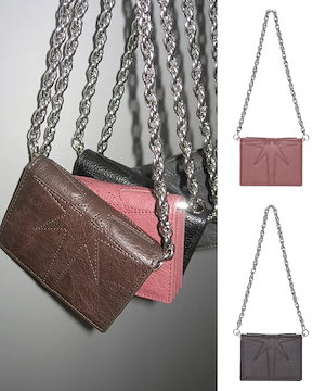 Qoo10 IUGAMAKARAS Patch Chain 二つ折り財布 [