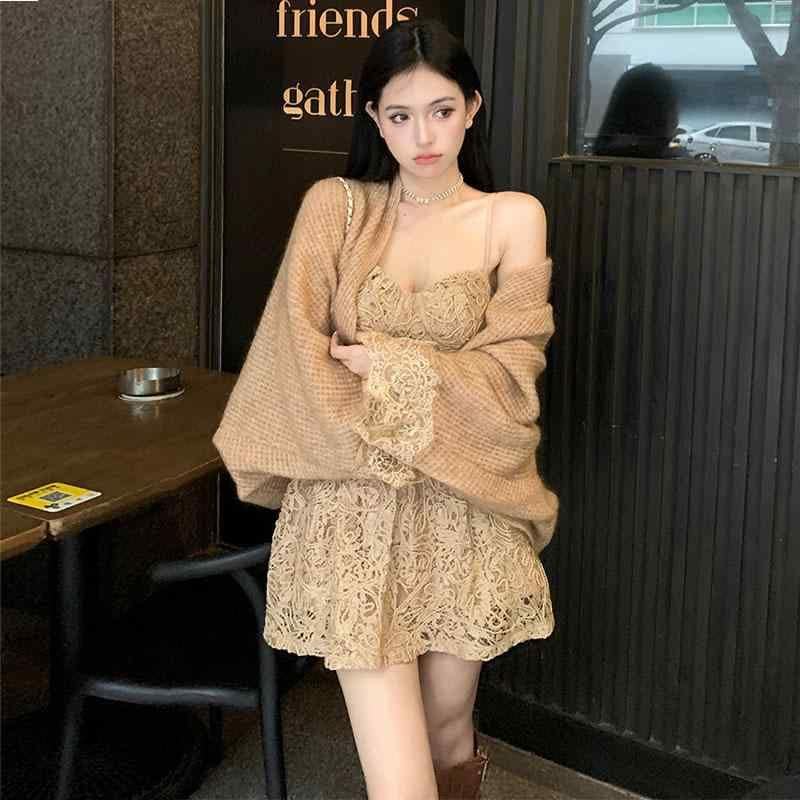 予約受付中レース ワンピース お洒落 イブニングドレス カワイイ ドレス パーティー 上質 プリンセス レディース セクシー 上品 カーディガン セクシー