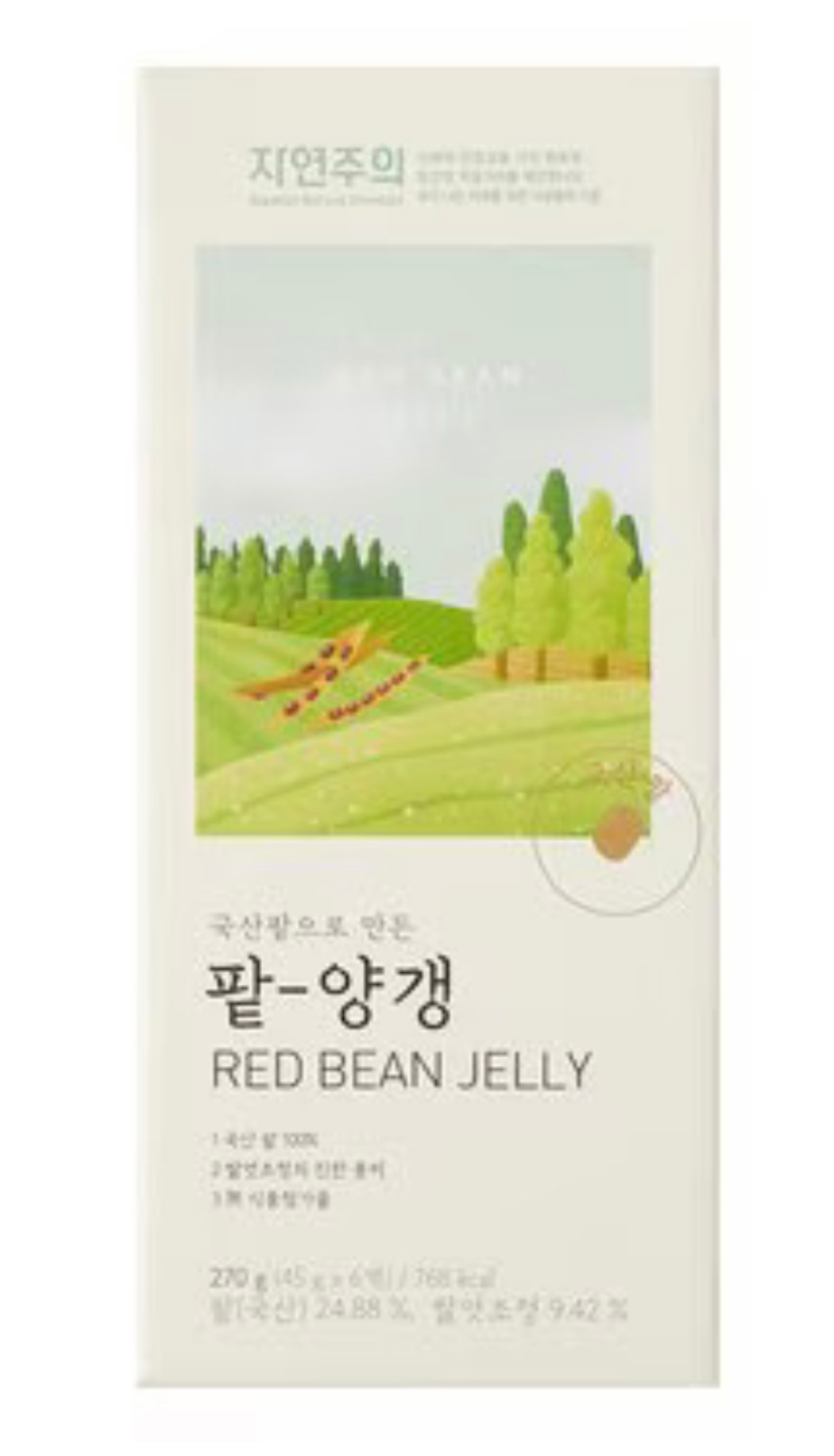 (五箱) 韓国産小豆で作ったようかん res bean jelly ( 45g x 6) x 五箱