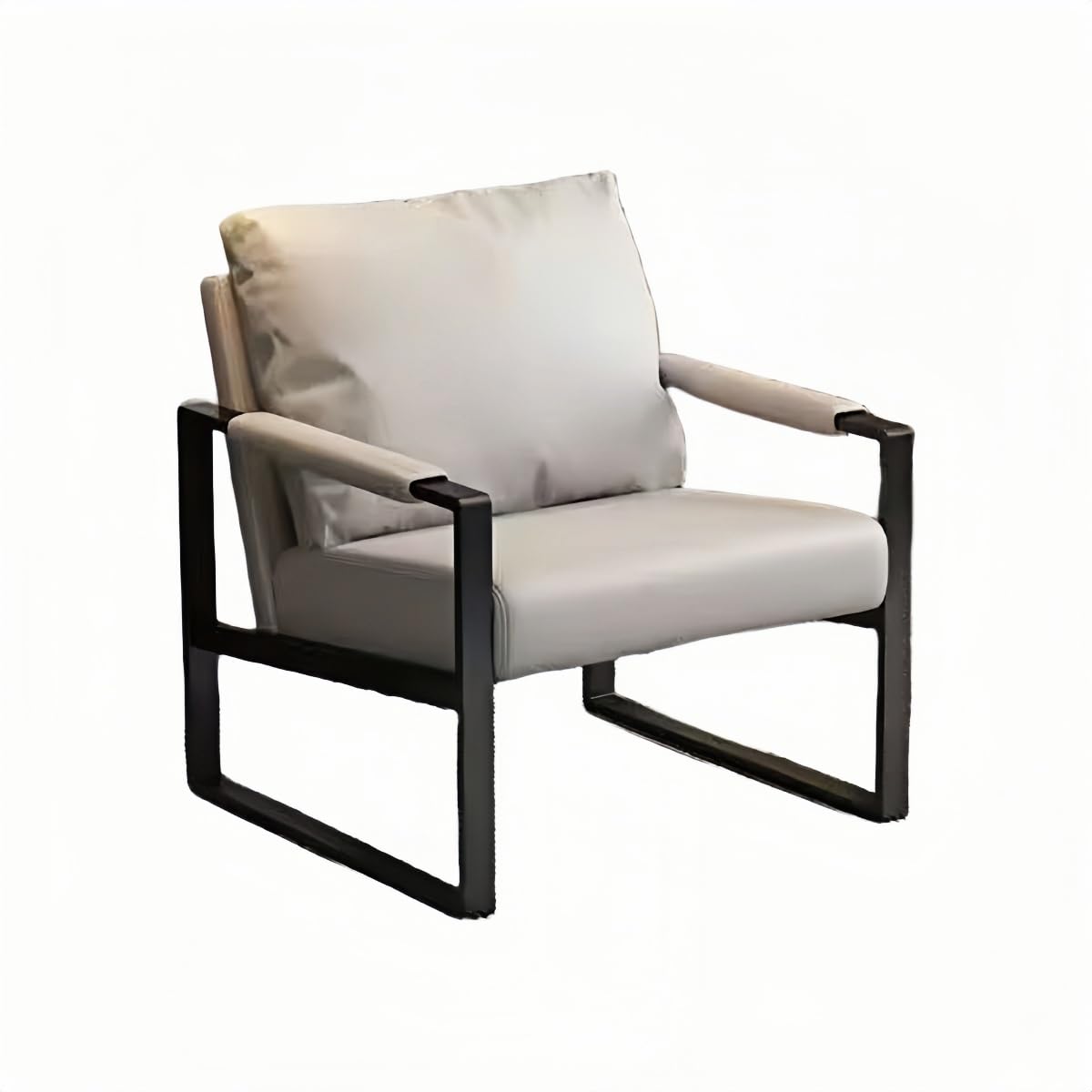 MiluFox【高反発クッション】シングルソファ 1人掛け アームチェア 組み立て簡単 リラックスチェア 学習 リビング 書斎 ホームオフィス 学生 一人暮らし 省スペース おしゃれ コンパクト (ラ