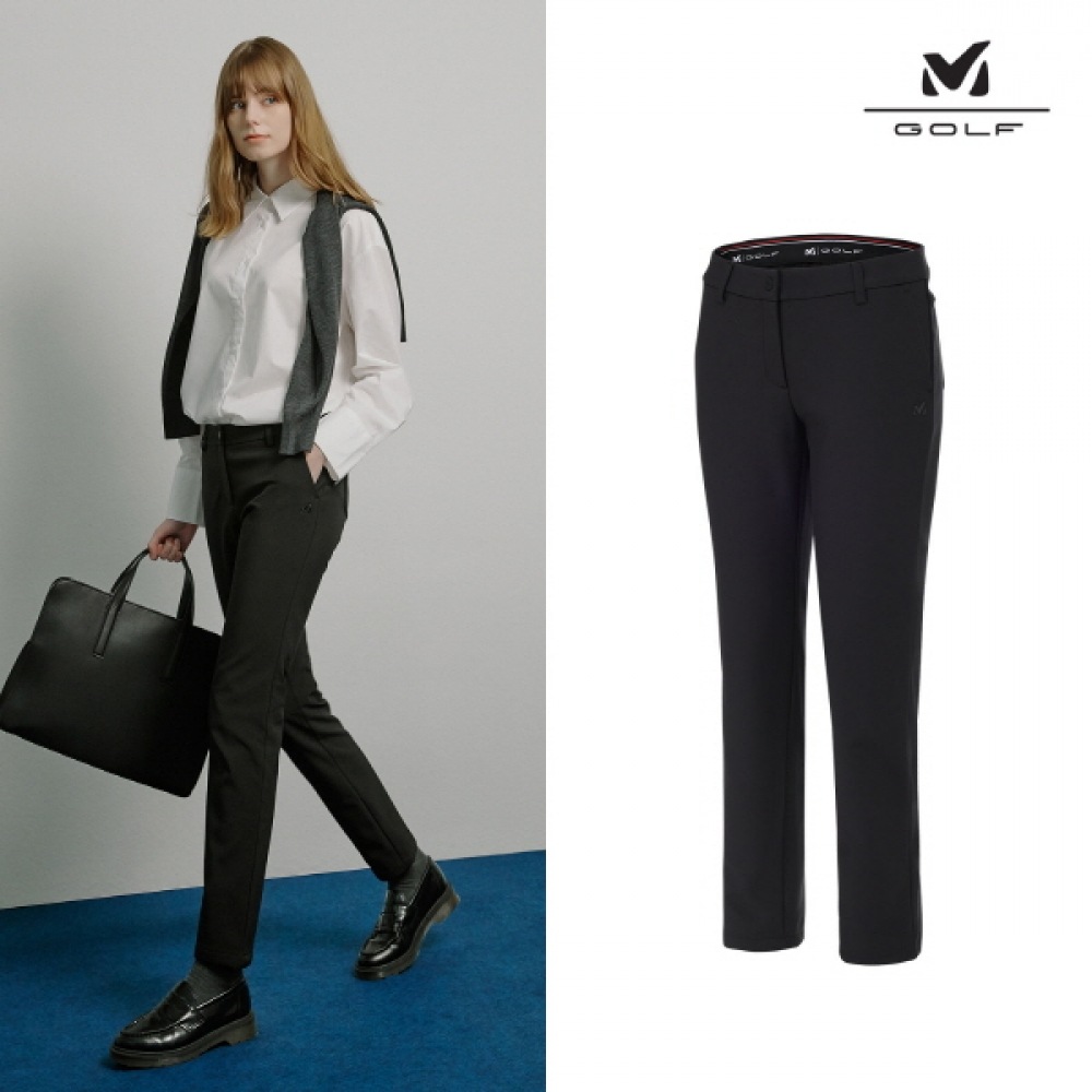 (ミーレゴルフ) タンタンスパンボンディングパンツレディース-ブラック