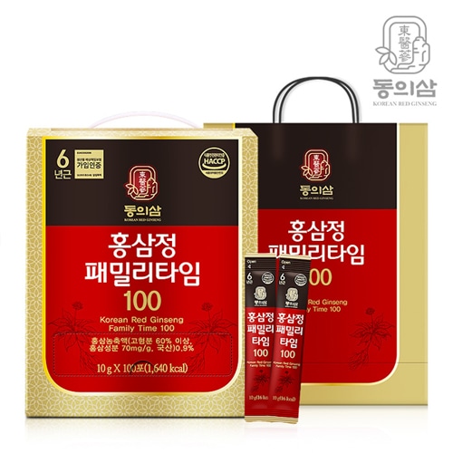 紅参錠ファミリータイム100 (10g x 100包)/濃縮液スティック/健康機能