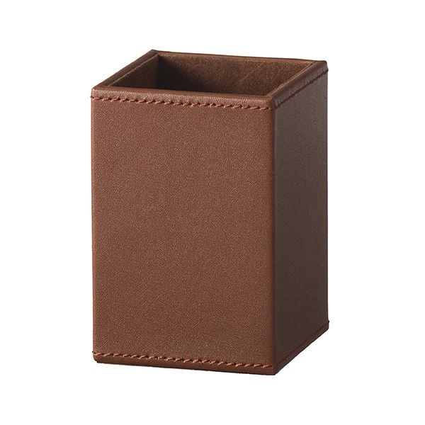 （まとめ） ワールドクラフト レザーペンスタンドブラウン WL-PEN-BR 1個 [x10セット]