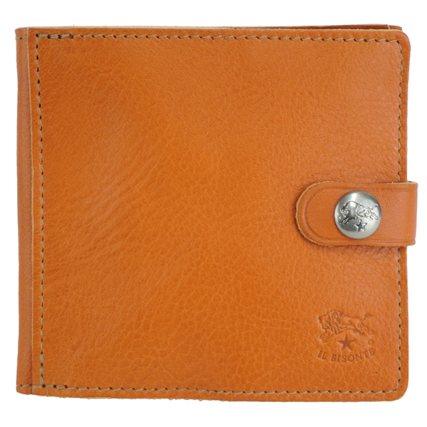 IL BISONTE イルビゾンテ BI FOLD WALLET　二つ折り財布　コンパクト財布　メンズ　レディース　ユニセックス/SBW015 PV0005 CA101N/Caramel