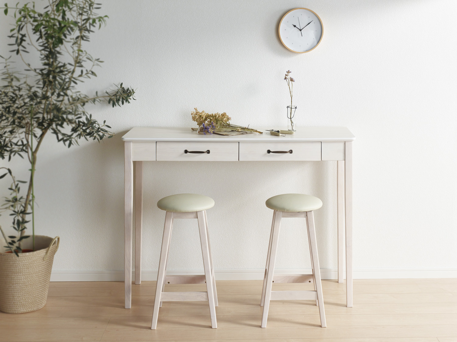 ハイテーブル&チェア MIGNON-HTS120 3点セット