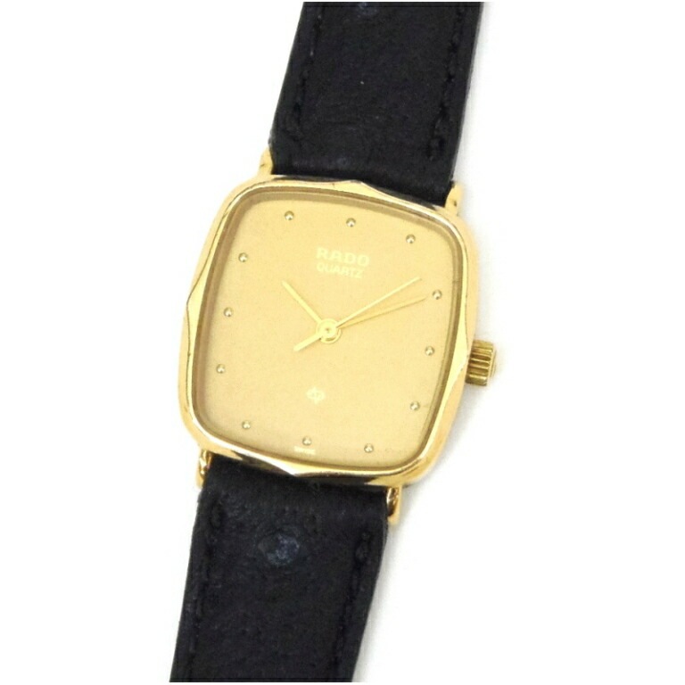 日本人気超絶の RADO ラドー クオーツ 【中古】(57877) ゴールド文字盤 ベルト非純正 その他 ブランド腕時計 日本人気超絶の RADO ラドー クオーツ 【中古】(57877) ゴールド文字盤 ベルト非純正 その他 ブランド腕時計