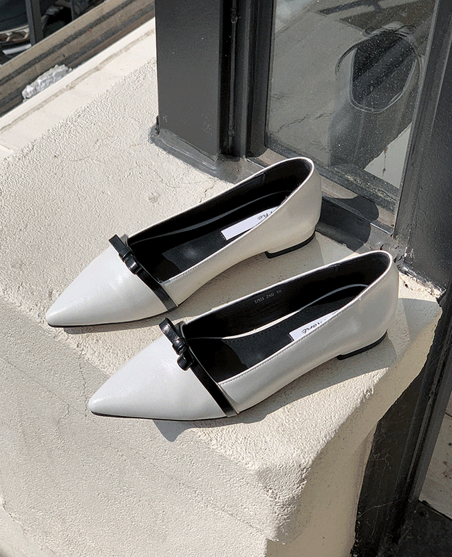 [MILOVANY] セリーナ スティレット リボン フラット2cm 5,375円