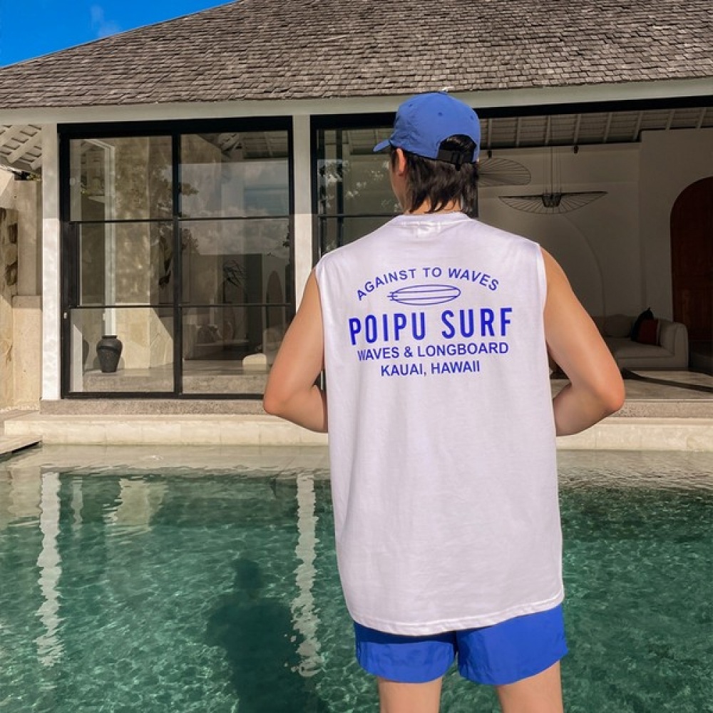 (Vivarup) サーフナシ Tシャツ-レディース TS20102F ユニセックスカップルリゾートバケーションノースリーブカバーアップルーズフィットオーバーフィットスウェットショーフェスティバル 4,883円