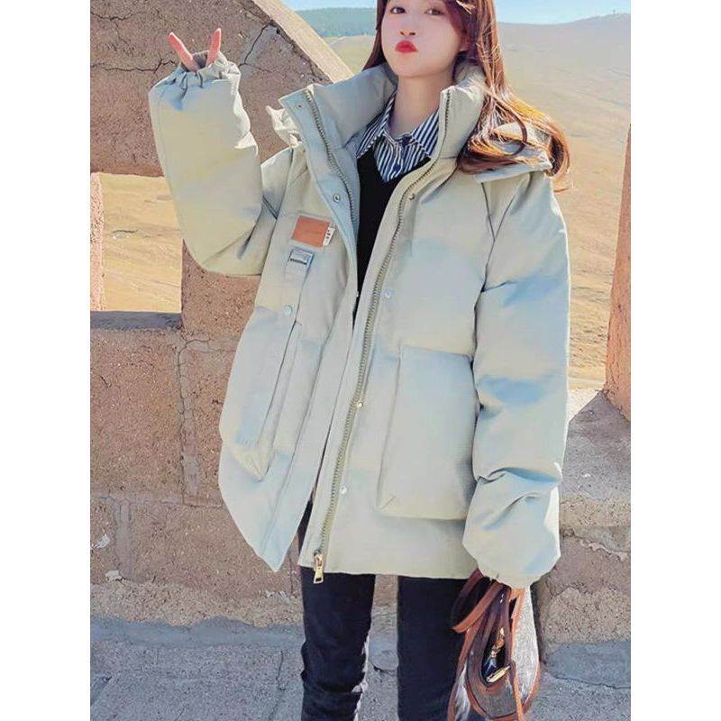 アウター レディース ダウンコート キルティングジャケット ミドル丈 立襟 スタンドカラー フーディ フード付き 中綿 前開き ジップアップ ボタン ポケット 防寒 防風 大人可愛い きれいめ シンプ