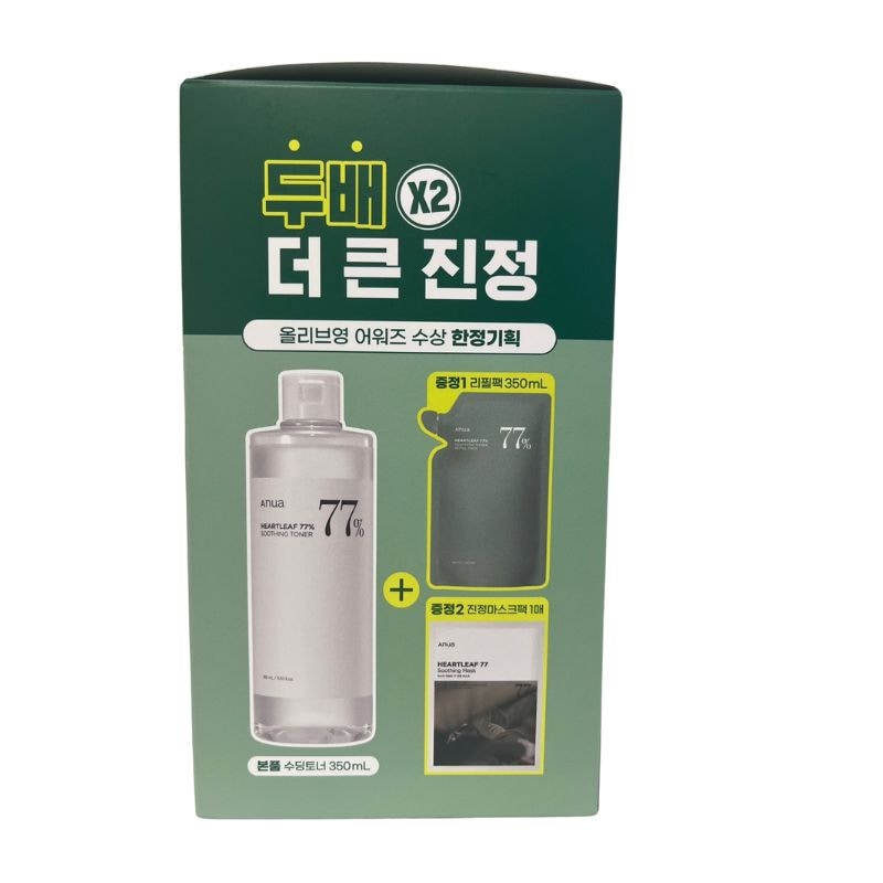 [企画]ドクダシ77 スージングトナー/350ml+(refill)350ml+(マスクパッ)1枚 4,999円