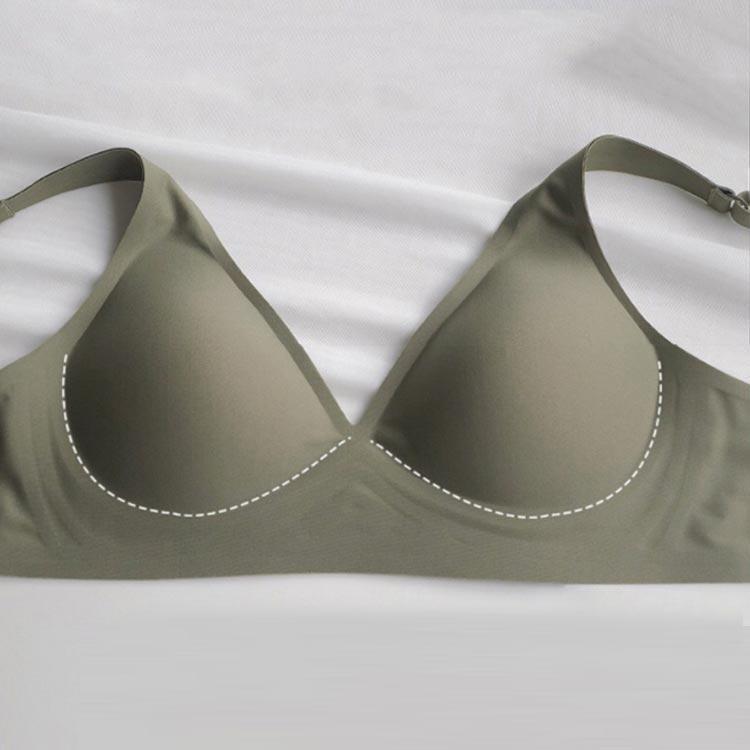 ブラジャー ショーツセット フルカップ 小さく見せるブラ ノンワイヤー ナイトブラ かわいい おしゃれ パット付き 脇高 補正 補正下着 4,790円