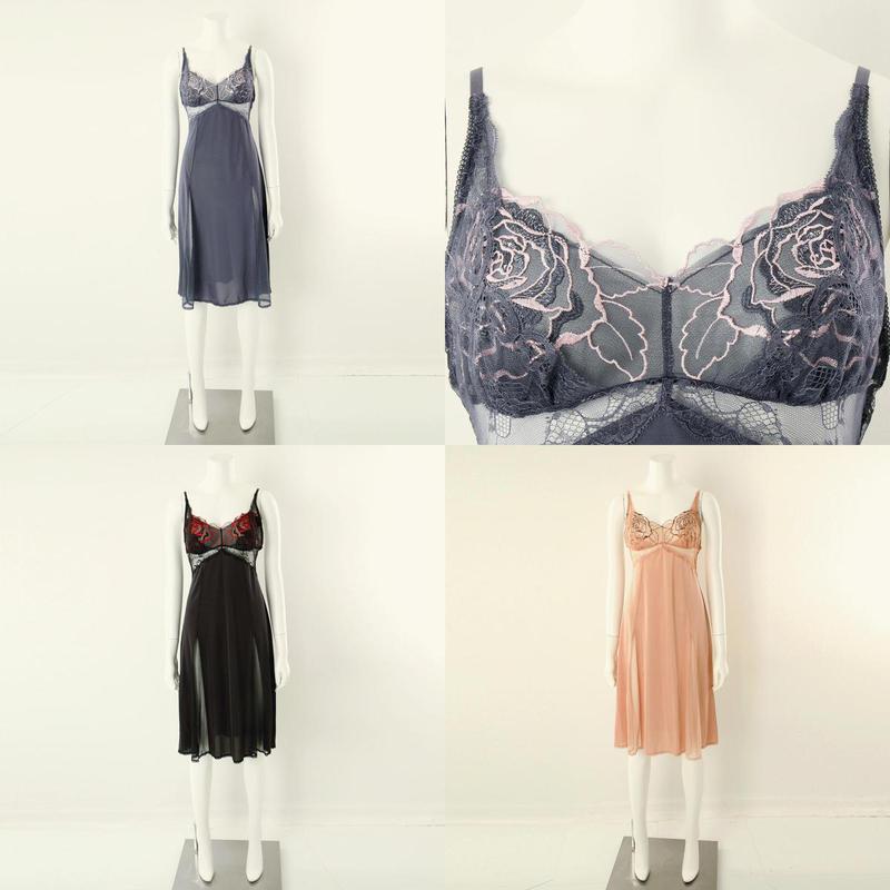 3枚入り ニュートロ チューリップ レース 女性 フルスリップ 3点セット SWFS2070SG