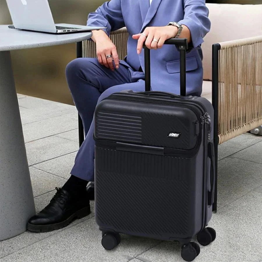 スーツケース フロントオープン 機内持ち込み 大容量 軽量 静音 かわいい TSAロック360度回転 おしゃれ ビジネス 旅行 USBポート付き 男性 女性