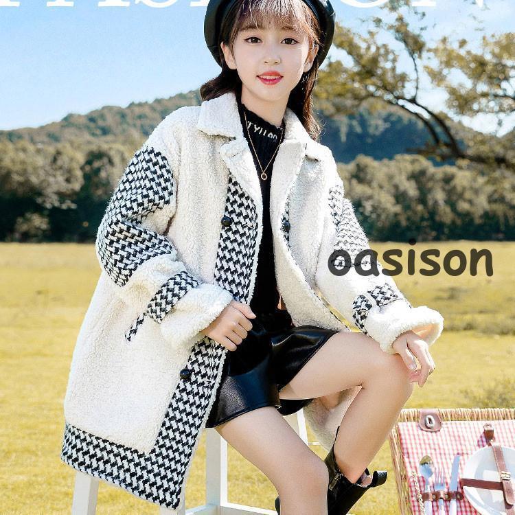 ピーコート Pコート キッズコート ロング丈 秋冬 ラシャコート 女の子 子供服 ジュニア アウター ジャケット キッズ 中綿コート 防寒