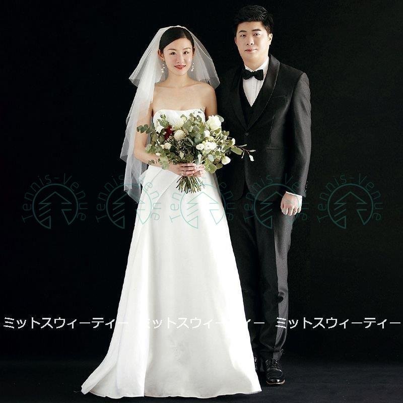 ウェディングドレス 二次会 前撮り 海外挙式 花嫁 フォト ビスチェ シンプル リゾートドレス 結婚