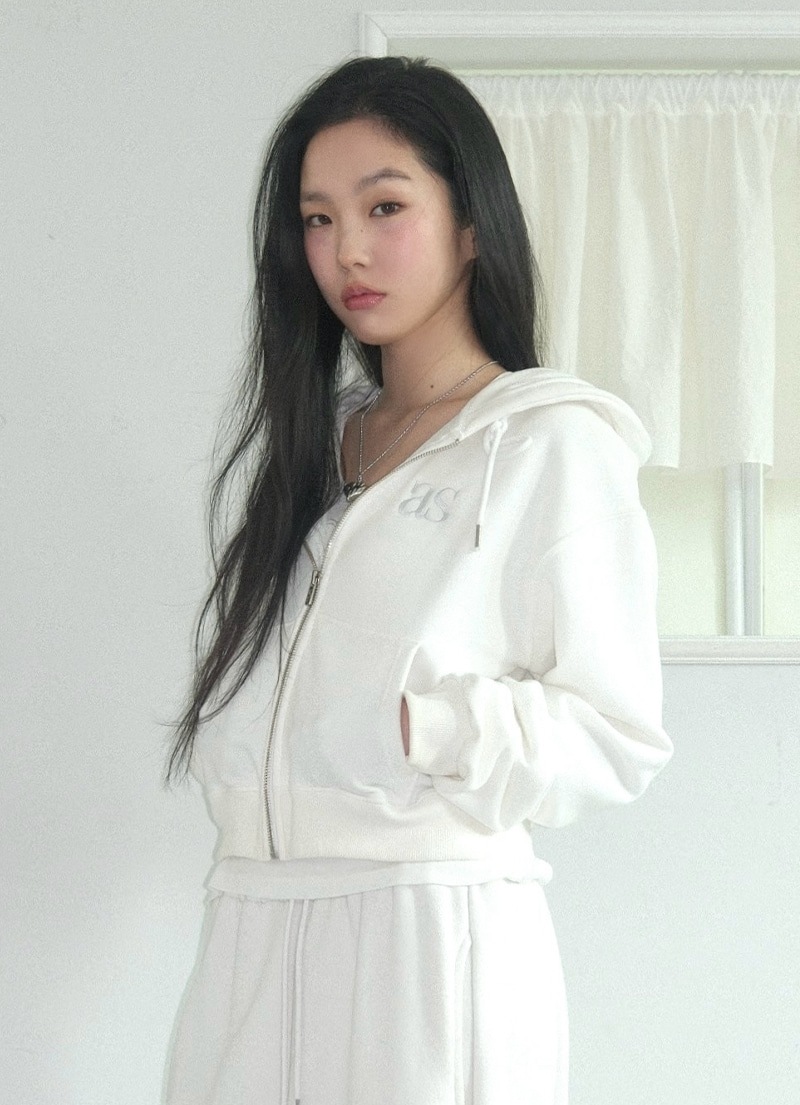 【AS"ON】 BASIC TRAINING HOOD ZIP-UP / WHITE 正規品