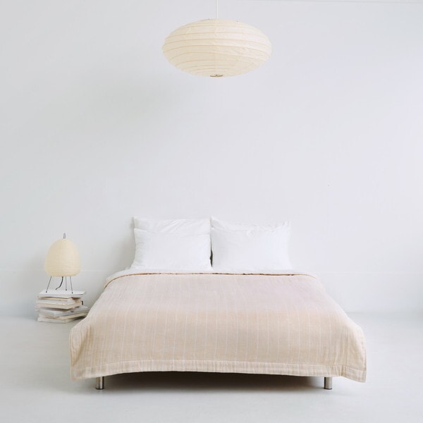 西川 hauu さらもち4重ガーゼケット シングル 洗える 綿100% さらっと軽やか ふんわり柔らか リバーシブル ベージュ FR05061515300