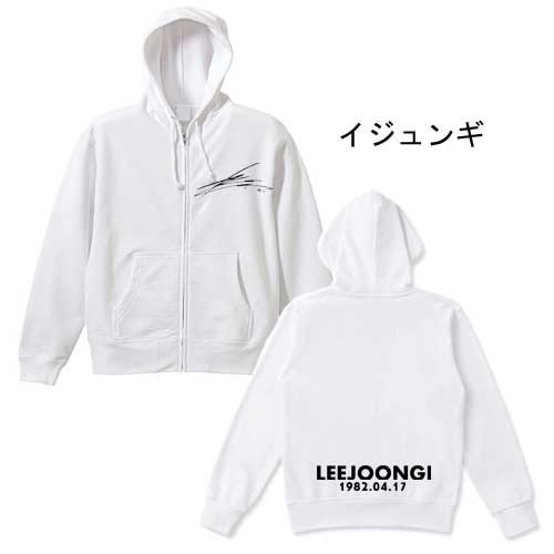 イジュンギ 前あき フルジップ パーカー スウェット 裏パイル 男女兼用 綿100％ 韓流 グッズ eq010-5f
