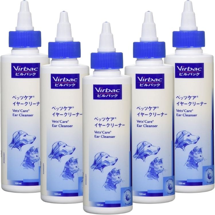 5個セット ビルバック ベッツケア イヤークリーナー 犬猫用 125ml virbac