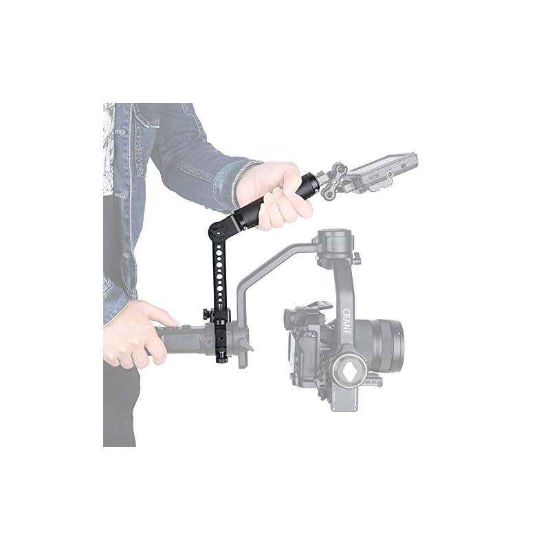 NICEYRIG ZHIYUN CRANE 2S専用ハンドグリップ レザーハンドル 180回転可能 拡張性 撮影安定化 耐荷重6kg-415