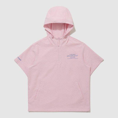 ジャケット TQT QQ223LJK45-LPK Xグローサリースタッフ シアサッカー半袖フードアノラック / LIGHT PINK 10,082円