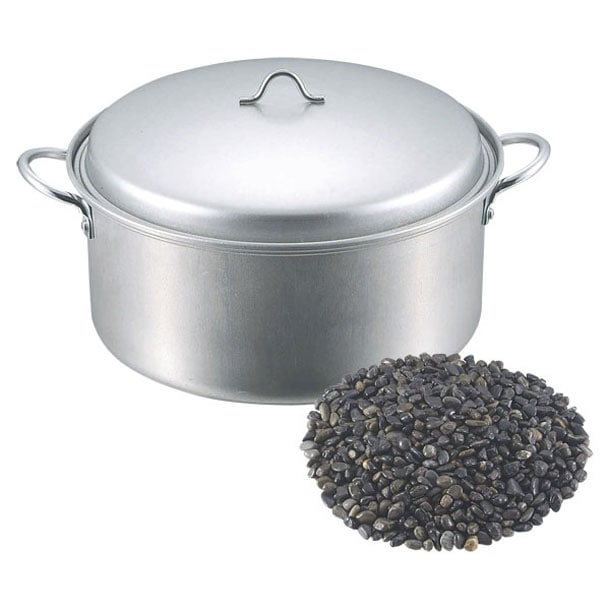 石焼キイモ鍋26cm(石2kg付) 【M-5558】 アウトドア　グッズソノタ (M5558)