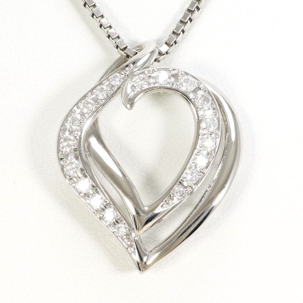 PT900 プラチナ PT850 ネックレス ダイヤ 0.40 カード鑑別書 ジュエリー 中古