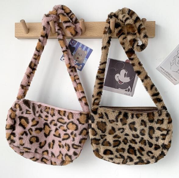 バッグ ショルダーバッグ レオパード 牛柄 もこもこ ビンテージ オシャレ 韓国 ファッション 雑貨 かわいい おしゃれ 北欧 送料無料 [K] (T)
