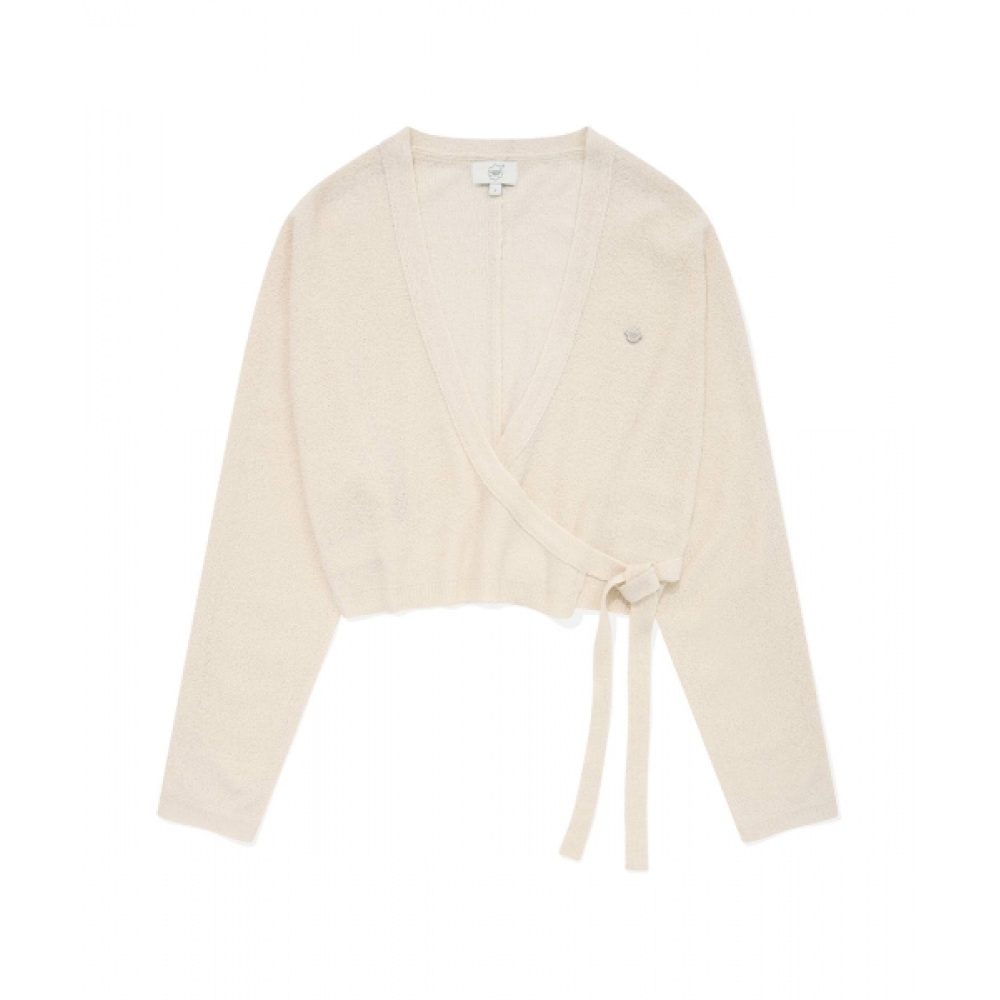 COVERNAT 女性用ラップニットカーディガンクリーム