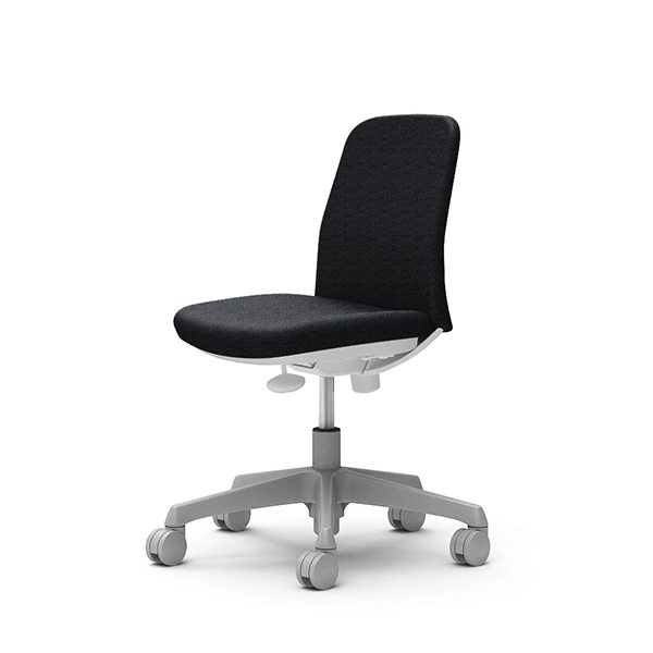 オカムラ CD13EW FM31 ブラック Lives Entry Chair [オフィスチェア 肘無し 5本脚(コンパクトタイプ) ホワイトボディ ウレタンキャスタータイプ]