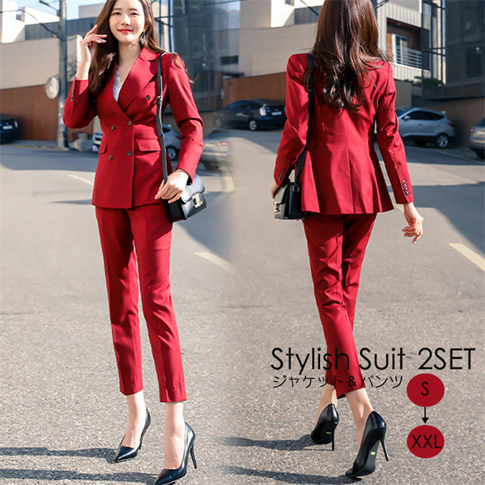 セットアップ おしゃれ パンツスーツ レディーススーツ 上品 フォマール エレガント 制服 OL女性 オフィス ビジネス セレモニースーツ キャリア 通勤 20代30代40代50代 ママ 母親 卒業式
