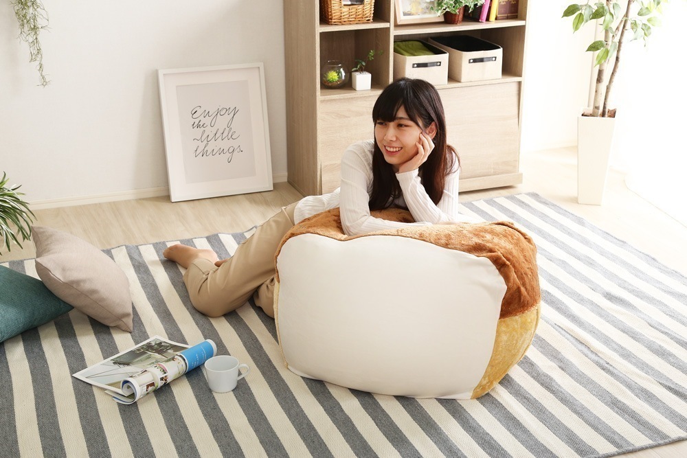 ビーズクッション 大きい 洗える ソファ 食パン かわいい フロアチェア 洗濯 カバーリング 座椅子 日本製 体にフィット