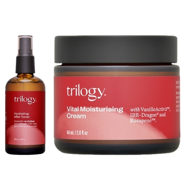 トリロジー ベーシックケア 2点セット/ハイドレイティング ミストトーナー 100ml ＋ バイタル モイスチュアライジング クリーム 60g