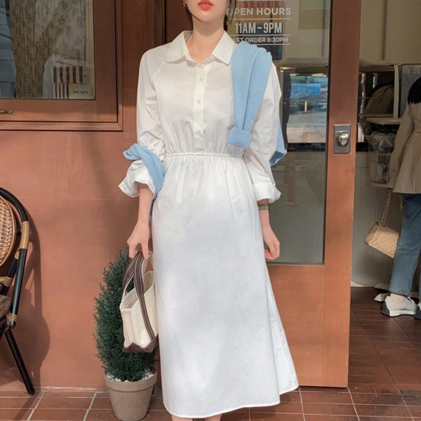 フレアシャツワンピース op15086