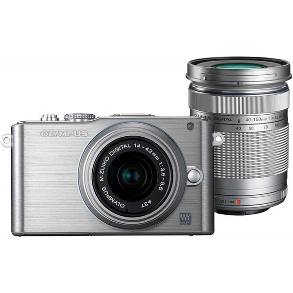 【中古】オリンパス OLYMPUS E-PL3 ダブルズームキット シルバー E-PL3 DZKIT SLV SDカード付き