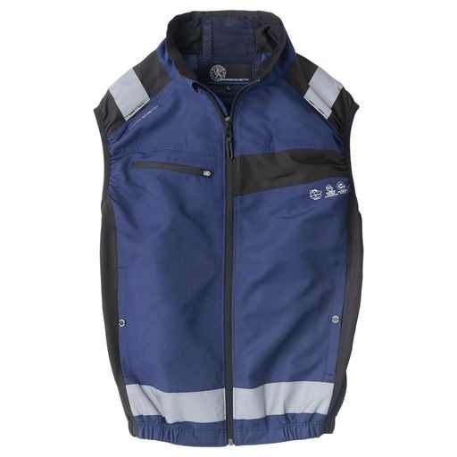 [ボルトクール] 空調風神服 ベスト 服単品 カジュアルデザイン ファン・バッテリー別売り 暑さ対策 ANDARE SCHIETTI(アンドレスケッティ) ネイビー