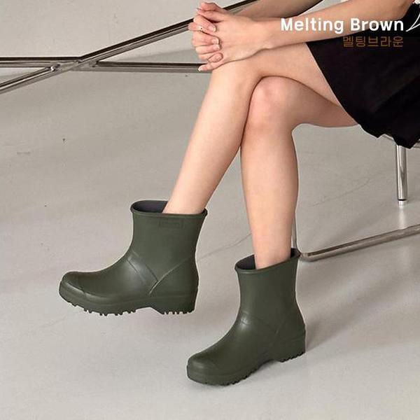 女性用ショートレインブーツ 防水ブーツ 長靴 CS25