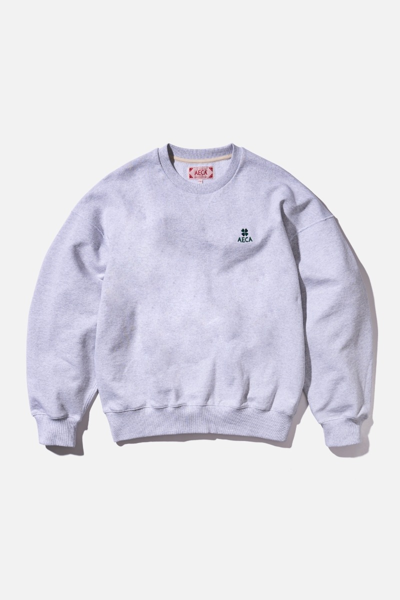 【AECA WHITE】 EVERYDAY AECA CLOVER SWEAT SHIRTS : LIGHT GREY
