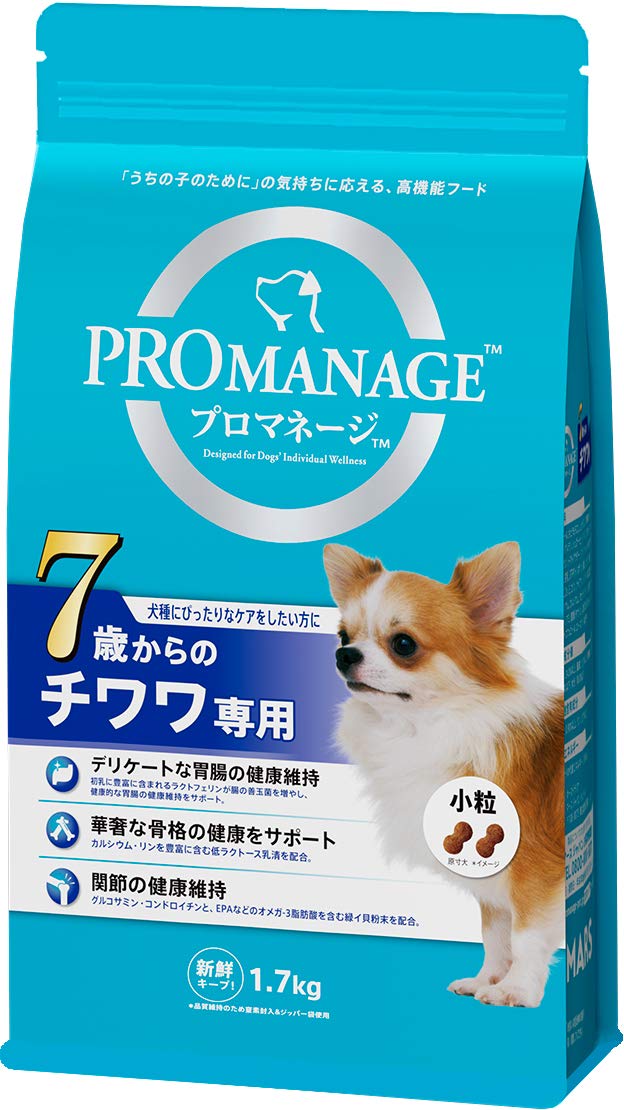 プロマネージ ドッグフード 7歳からのチワワ専用 シニア犬用 1.7kgx6 (ケース販売) 11,504円