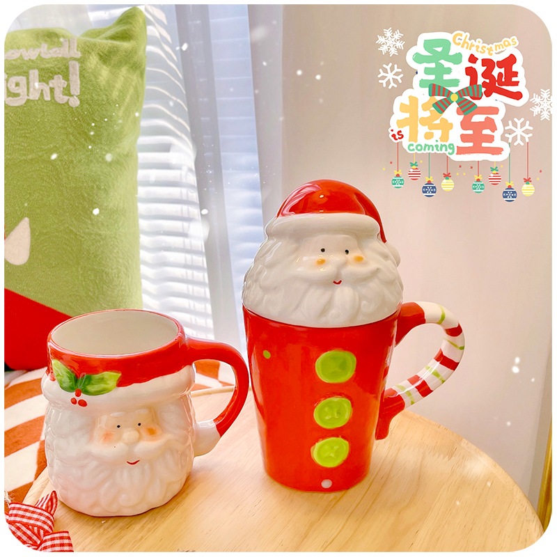 クリスマスのアイデアマグカップ女子学生のかわいいスプーンの陶磁器の小さいコップの高級感のシリーズのテ 国内送料無料 一流の品質