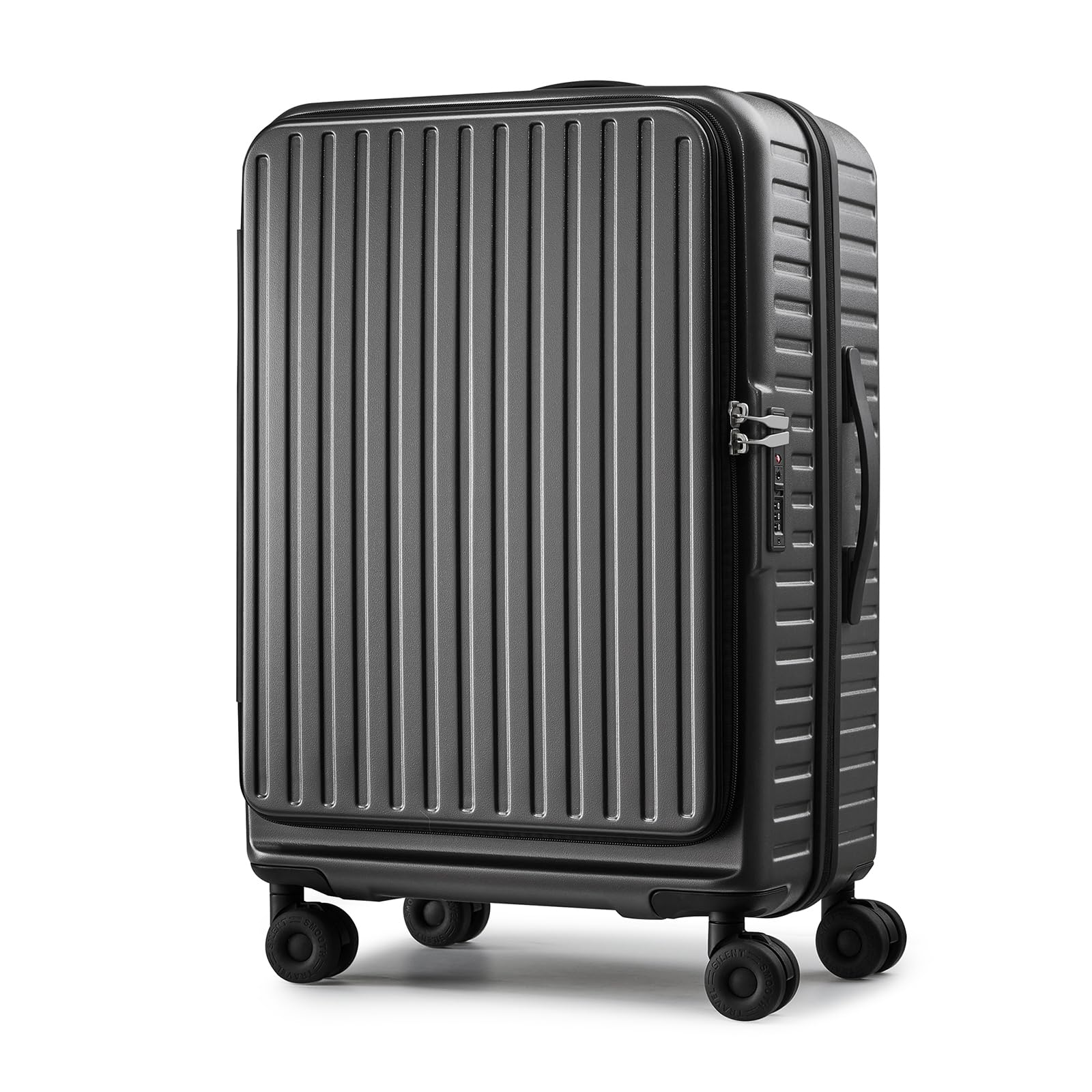 [SupTrip] スーツケース キャリーケース 多機能 片開き 拡張機能付き 機内持ち込み キャリーバッグ にじゅう防盗ジッパー 【新型】静音キャスター カップホルダー付き 隠しフック機能 にじゅう