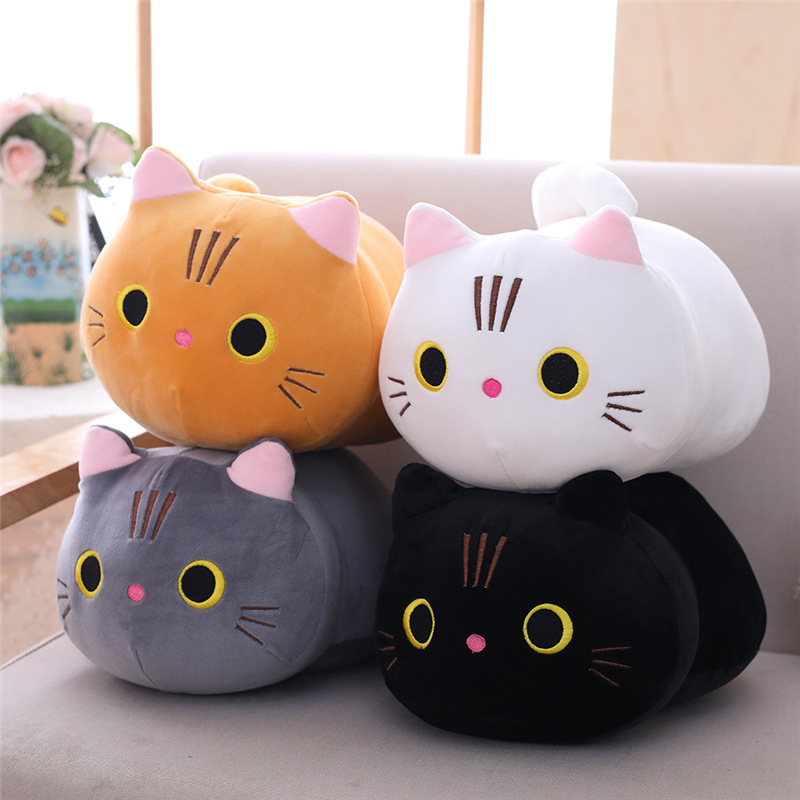 Qoo10] 4色超可愛いニャンコ猫動物ぬいぐるみ柔軟