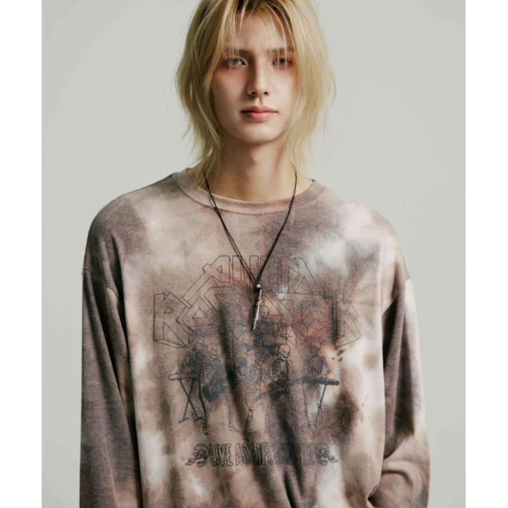 WMC WMC x JOOYEON SKULL BAND Long Sleeve BROWN O-MOBAL5M