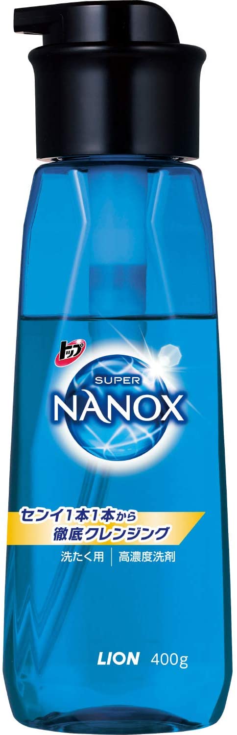 見事な創造力 スーパーナノックス トップ 蛍光剤シリコーン無添加 4 本体プッシュボトル 液体 洗濯洗剤 高濃度 洗濯洗剤