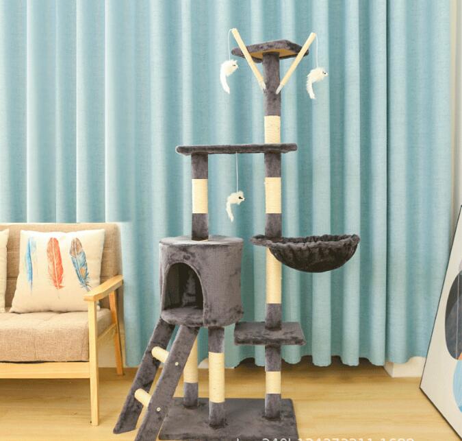 本日限りの特典 猫登り一体型猫巣猫樹塔猫棚大型剣麻玩具ジャンプ台猫用品