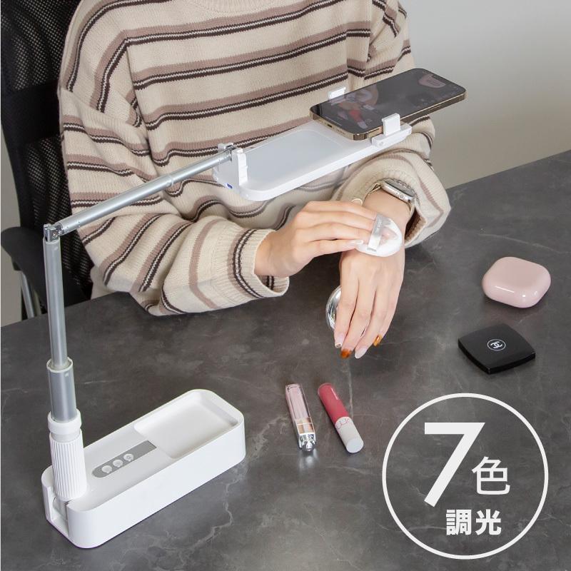 スマホ 撮影 スタンド ライト付き LED 三脚 スマホスタンド 撮影用 スマホ撮影スタンド アーム クリップ 俯瞰撮影 自撮り 上から 手元