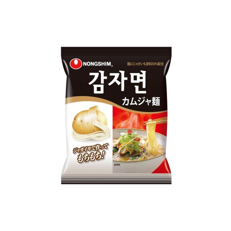 Nongshim 農心 公式 カムジャ麺 ジャガイモ麺（袋）20個 セット 韓国ラーメン もちもち ジャガイモ 袋麺