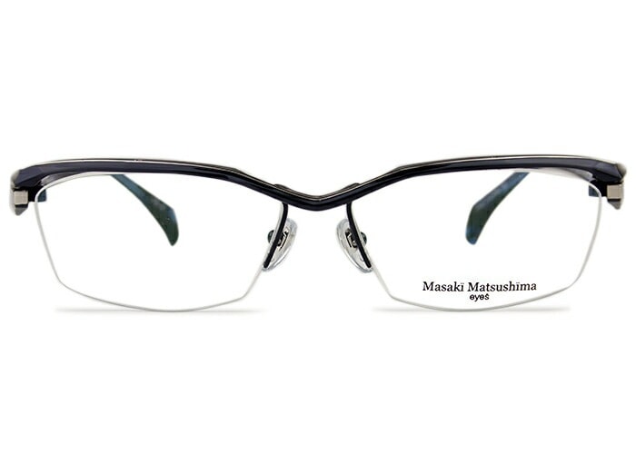 メガネ MF-1251 c.4 ネイビー/ライトグレー/ネイビーササ 大きい