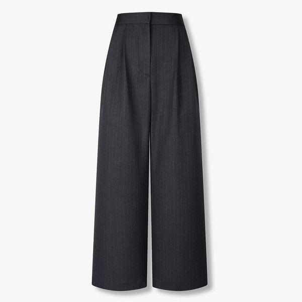 ツータック ワイド ストライプ ストリング セットアップ パンツ (9105331504CT)