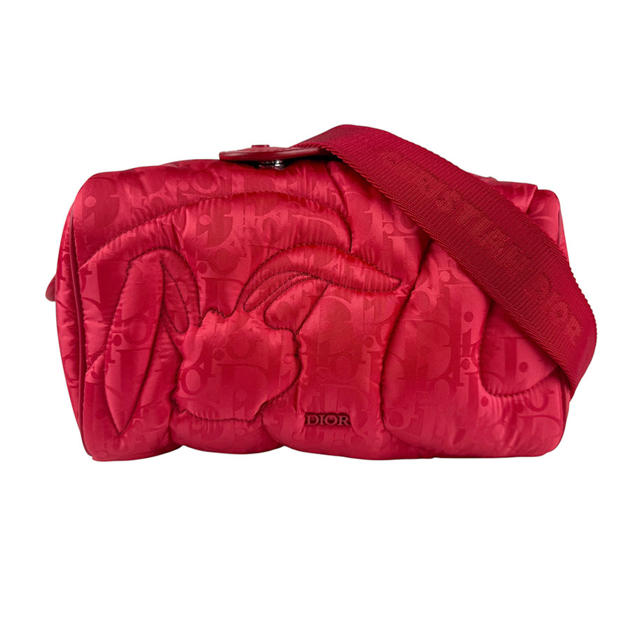 ディオール Dior 斜め掛けショルダーバッグ DIOR x ERL ナイロン レッド ユニセックス z6535